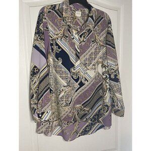 Chico’s Women’s Printed Crisscross Hem Tunic Size 3 L/XL